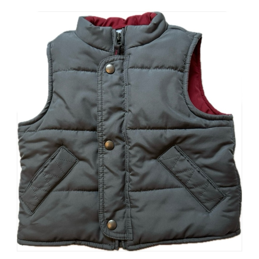 Janie and Jack Charcoal Puffer Vest